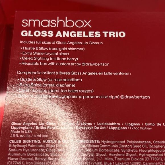 Smashbox Gloss Angeles Trio Set of 3 Hustle & Glow, Extra Shine, Celeb Sighting - Picture 6 of 8